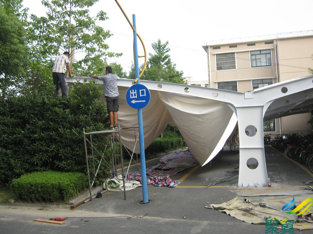廣場膜結構車棚,膜結構車棚
