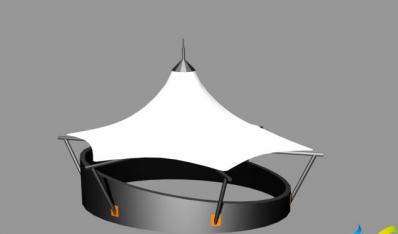  膜結構景觀廳設計_出方案效果圖_膜結構景觀策劃