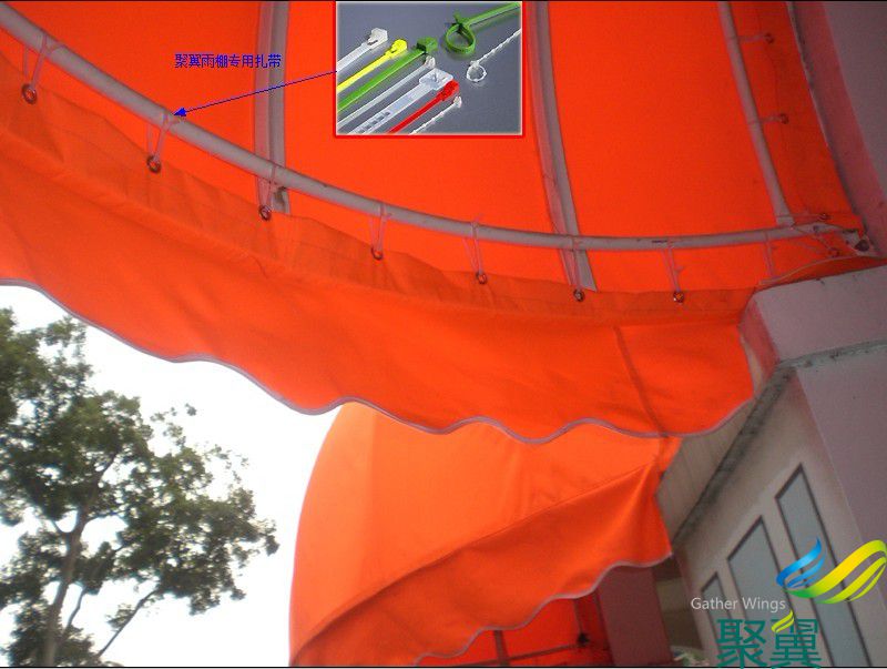 徐州歡樂谷遮陽雨棚面料固定方法