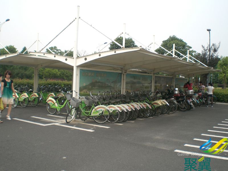 停車棚膜結構,停車棚膜結構搭建