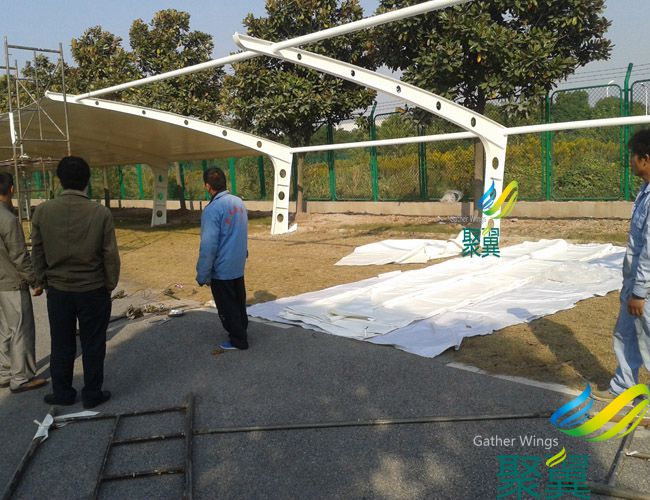 膜結構停車篷,膜結構車篷