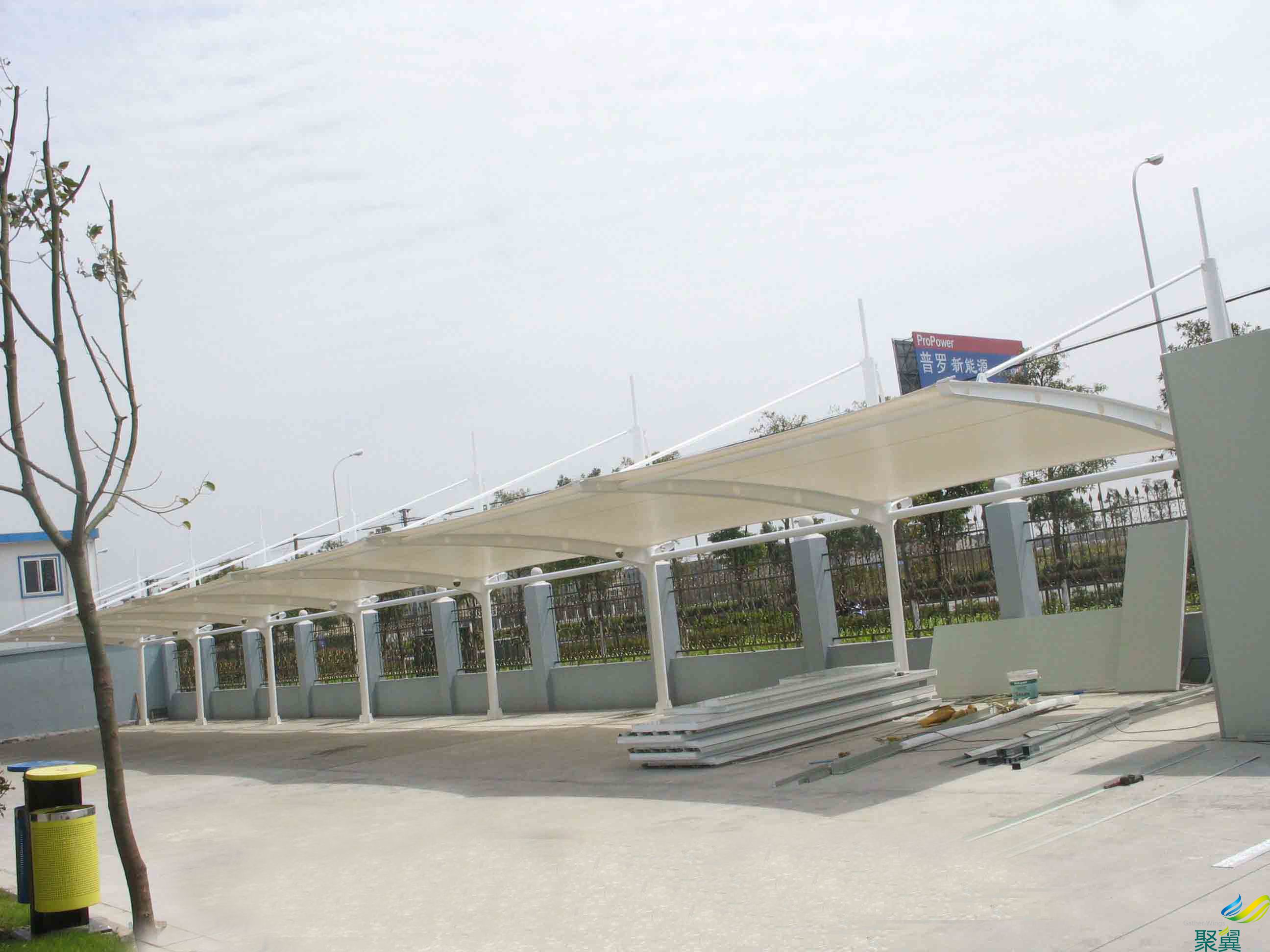 膜結構停車篷,膜結構車篷