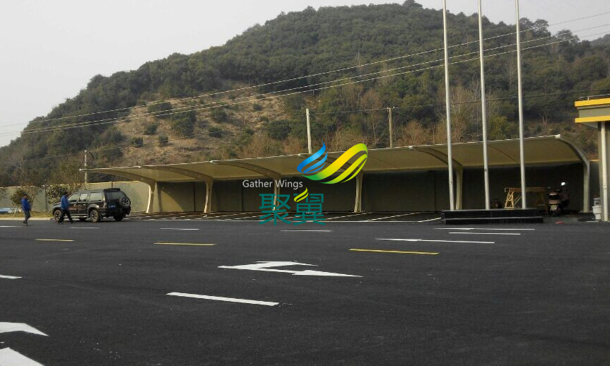 浙江寧波國企膜結構車棚安裝