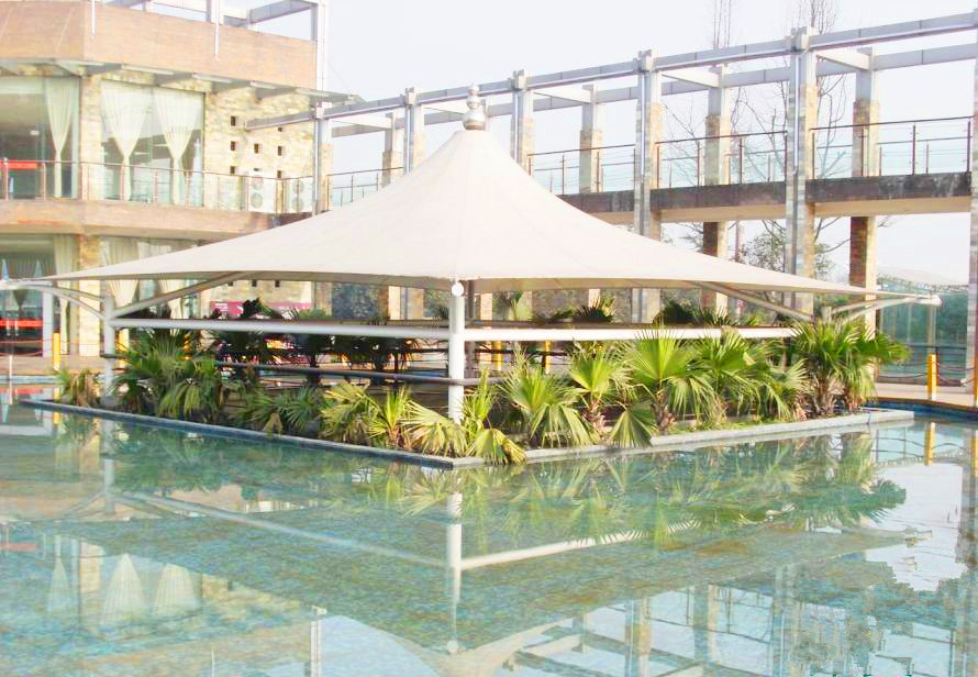 單冒頂景觀膜結構