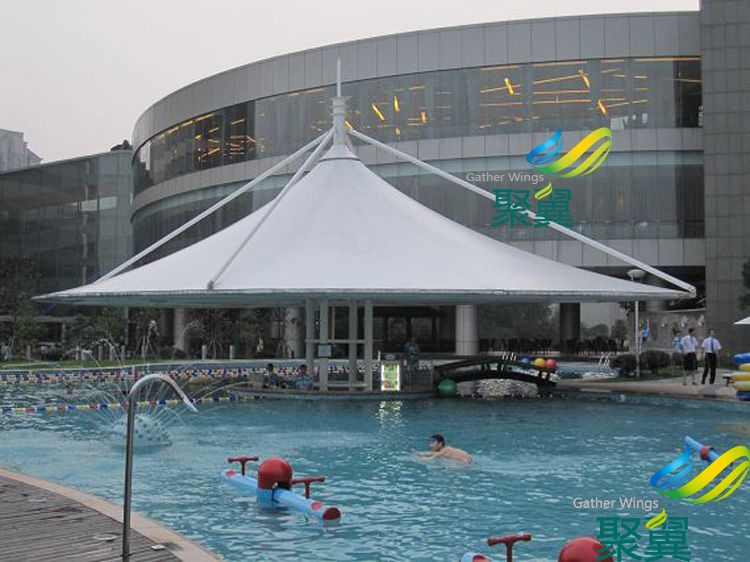 冰川世界泳池膜結構雨篷款式設計定做安裝