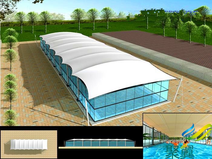 寧波泳池膜結構工程聚翼膜結構廠家直銷夏日避暑優選遮