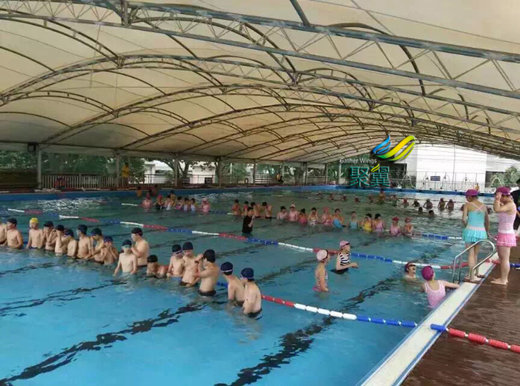 慈溪市泳池膜結構學生訓練區_泳池膜結構美觀及通風設計