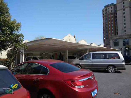 充電站汽車棚七子型,充電站汽車棚質保進口膜材