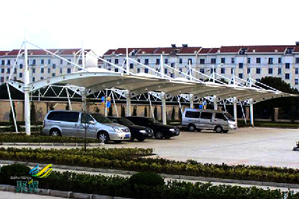 上海安亭膜結構車棚有關停放標準及膜結構車棚輕便性