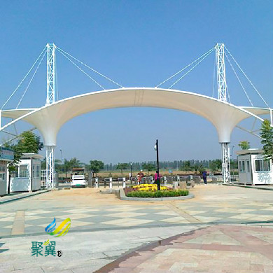 門廳雨棚膜結構建特點|門廳膜結構堅固耐用