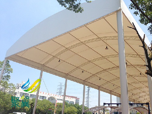 浦東公安學校膜結構特點|膜結構節點設計