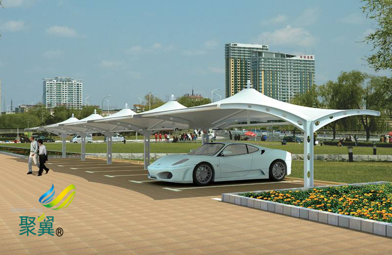 膜結構車棚修建計劃|膜結構車棚鋼構焊接 