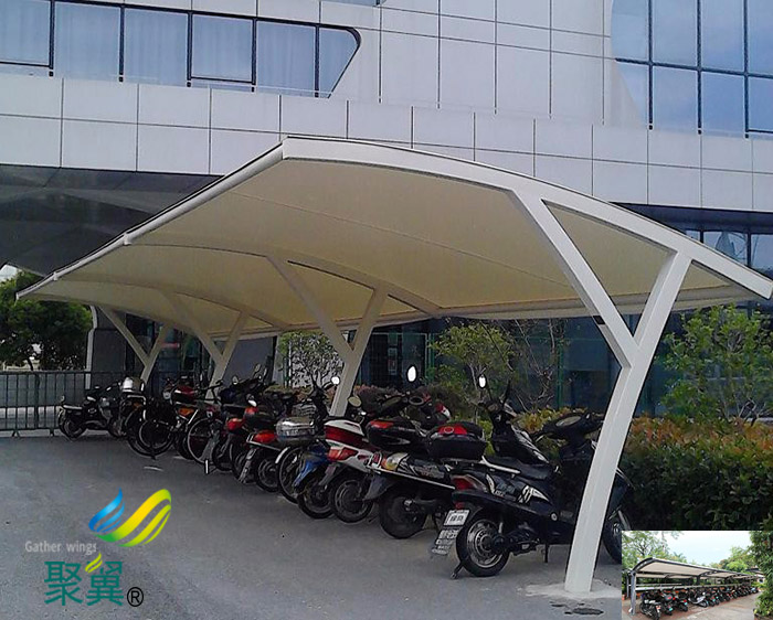 紹興工地非機動車停車棚尺寸效果圖施工方案