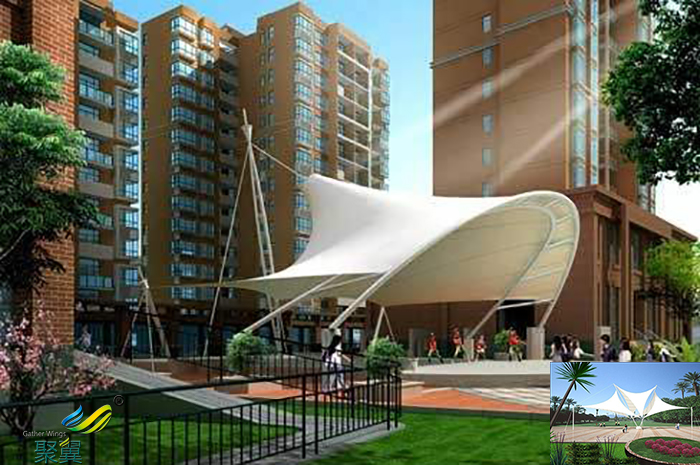 江蘇景觀張拉膜結構遮陽停車棚公司廠家批發