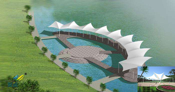 安徽膜結構景觀張拉膜施工停車棚雨棚圖片設計廠家