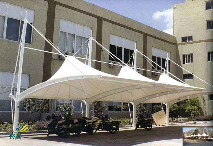 合肥安裝膜結構汽車停車棚景觀棚設計圖紙