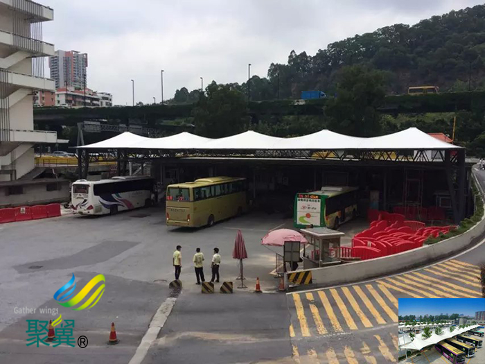 福建大巴車露天停車棚圖片基礎設計平面圖