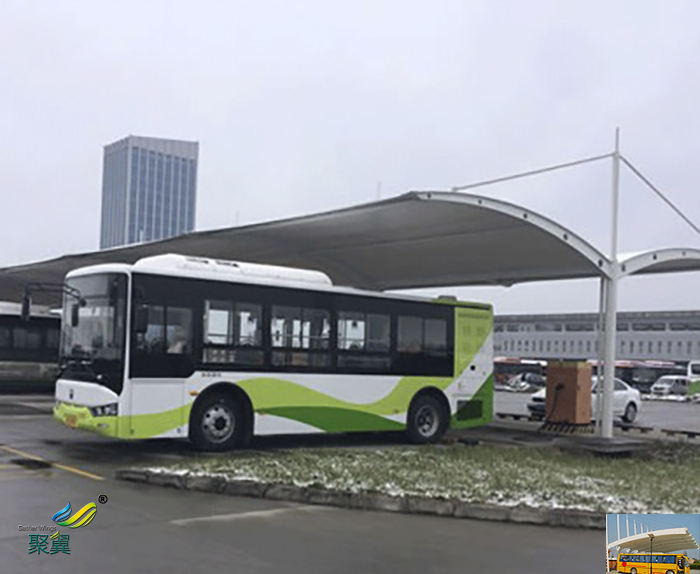 福建光伏大巴車露天充電停車棚基礎設計施工圖