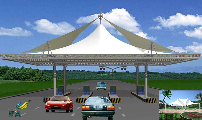浙江廣場景觀張拉膜結構停車棚工程公司設施設計