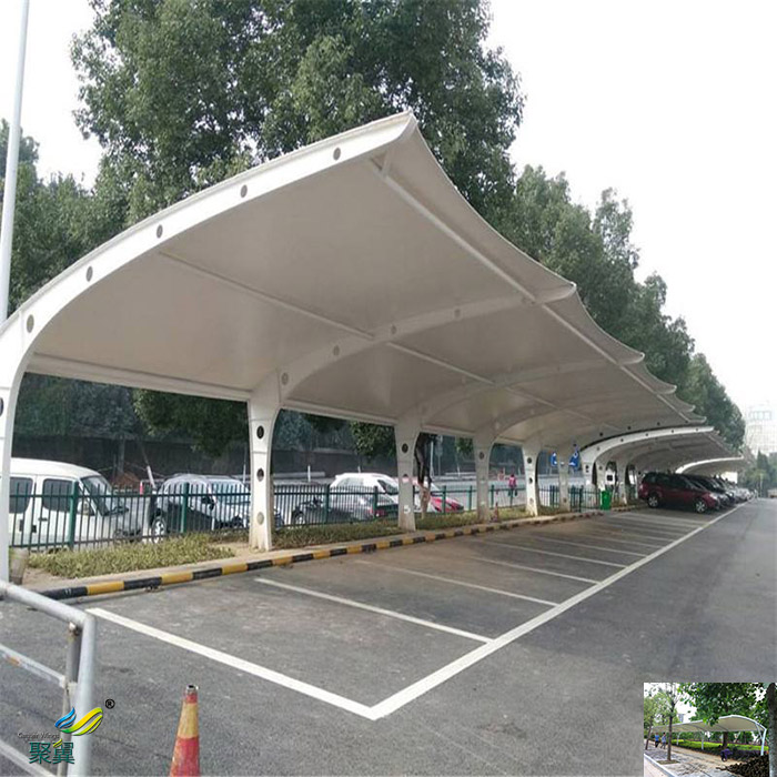 張家港安裝鋼膜結構汽停車棚定制廠家報價圖片
