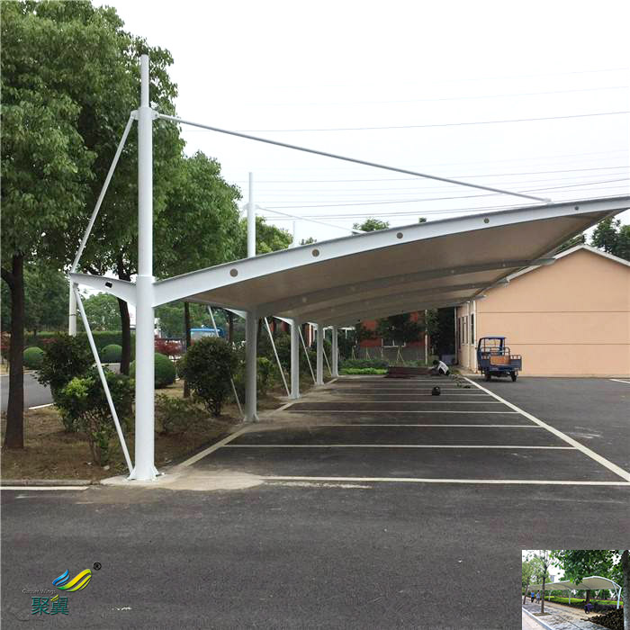 蘇州非機動景觀膜結構停充電樁車棚景觀定做工程