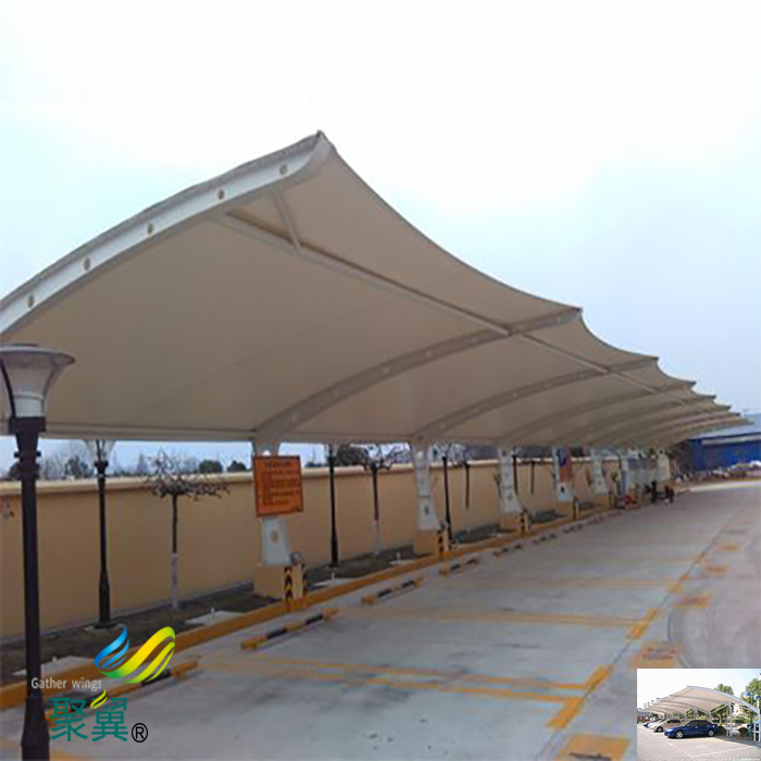 義烏安裝膜結構汽車停車棚景觀棚廠家圖片工程廠家電話