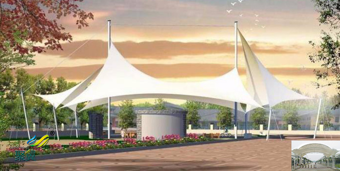 廣西膜結構室內張拉膜傘景觀棚、景觀小品報價施工規格