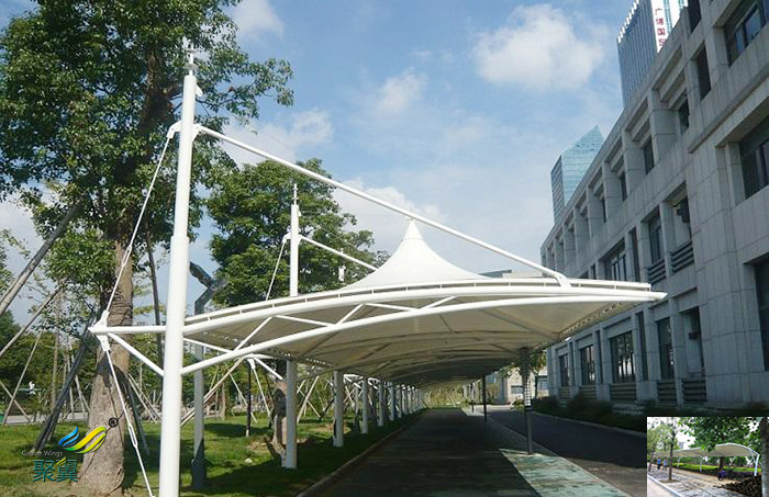 山東膜結構定制停汽車車棚景觀工程報價設計公司