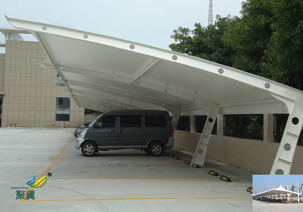 寧波安裝膜結構汽車停車棚景觀棚工程圖紙哪家好