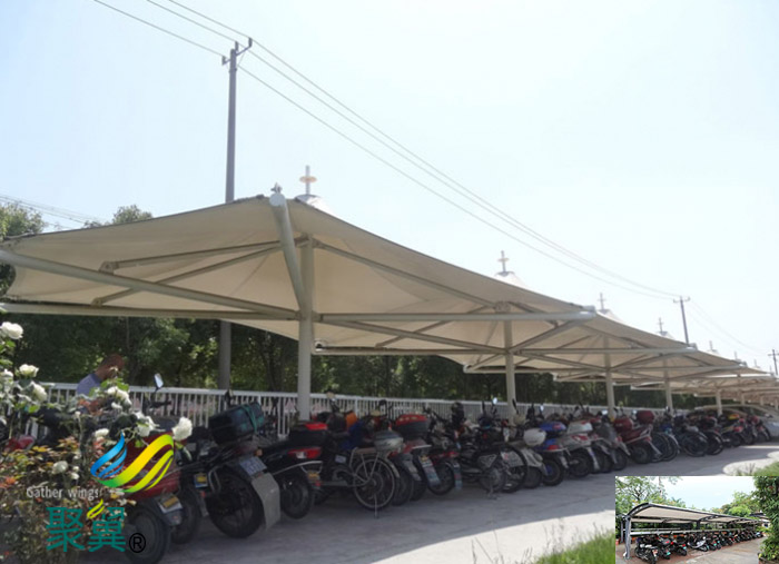 無錫膜結構非機動車停車棚工程生產廠家施工方案平面圖