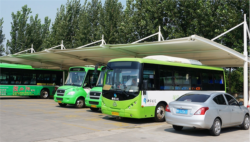 四川膜結構戶外大巴停充電樁車棚安裝施工方案施工圖