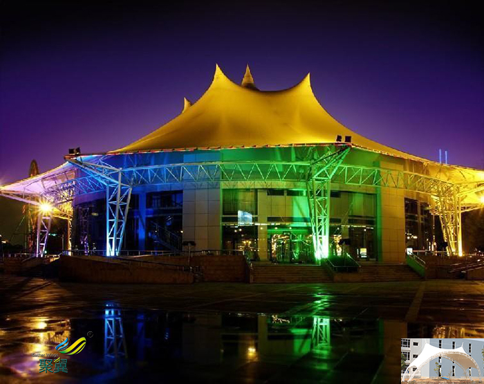 重慶屋頂社區舞臺膜結構設計效果圖生產廠家