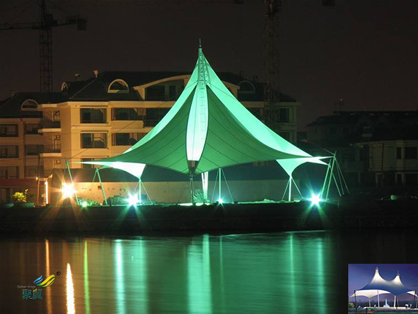 深圳膜結構景觀張拉膜傘停車棚雨棚、景觀小品公司工程設