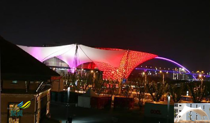 安康演出屋頂舞臺膜結構雨棚遮陽篷廠家報價