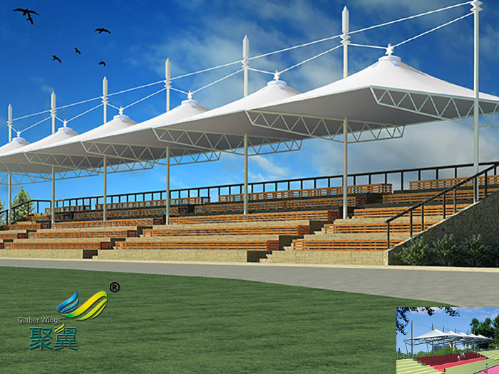 河南專業(yè)膜結(jié)構(gòu)體育場(chǎng)館看臺(tái)廠家造型設(shè)備工程設(shè)計(jì)效果圖