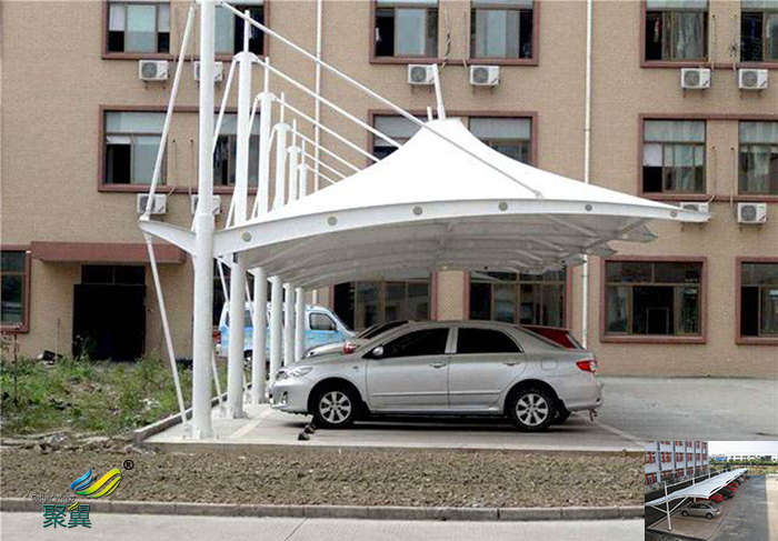 無錫小區膜結構定制充電樁汽車停棚景觀報價工程安裝