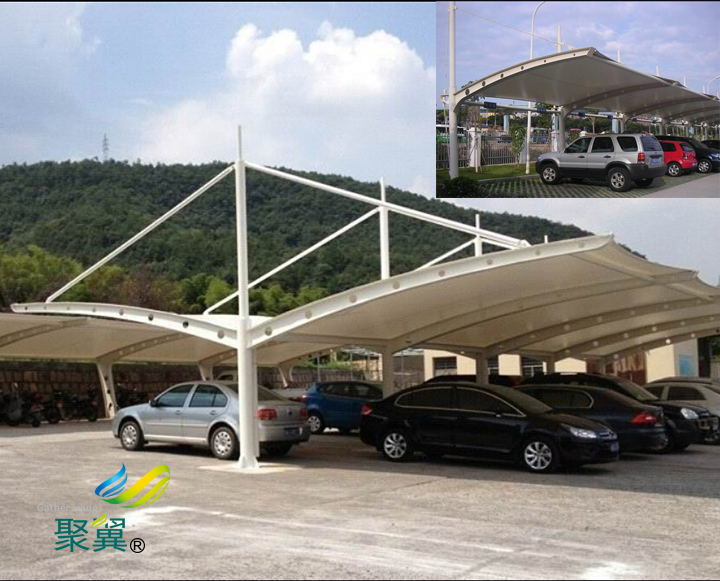 膜結(jié)構(gòu)車棚膜材多少錢一個平方|車棚款式有哪些