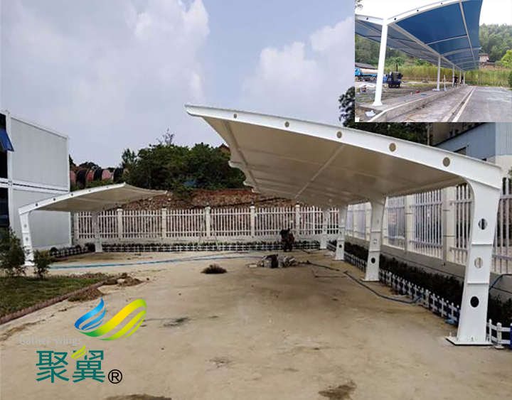 膜結構車棚造價簡單|遮陽防雨防日曬