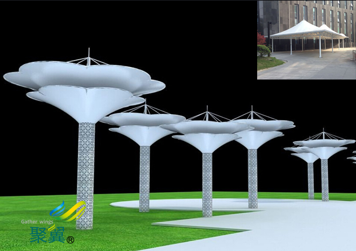  膜結構車棚遮陽防雨|打造經典工程