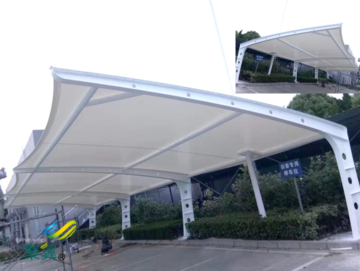 膜結(jié)構(gòu)工程雨季施工措施膜結(jié)構(gòu)停車(chē)棚定做