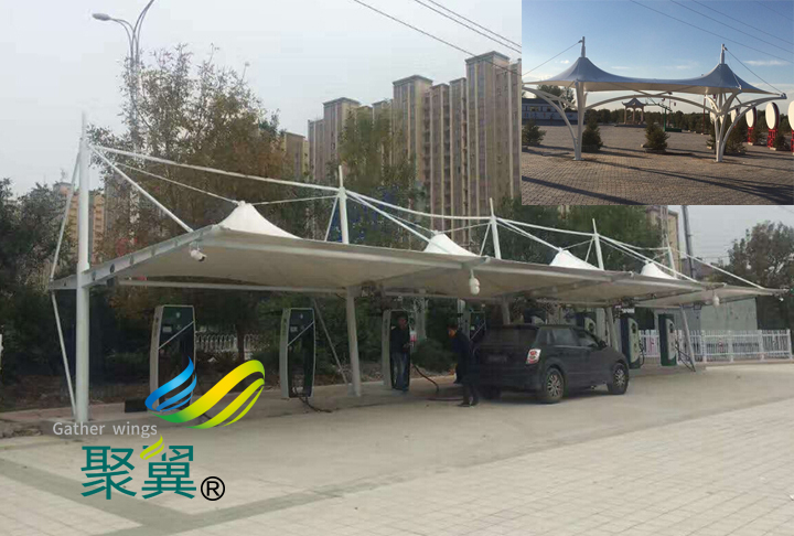 膜結構車棚多少錢一平方|車棚工程選擇要謹慎