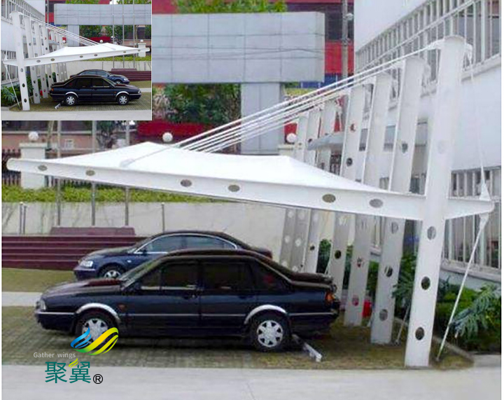 膜結構汽車棚功用優勢|膜結構車棚發展分析