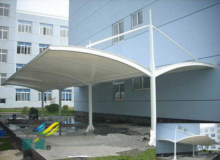 膜結構車棚停車棚建筑特點說明|建筑膜材
