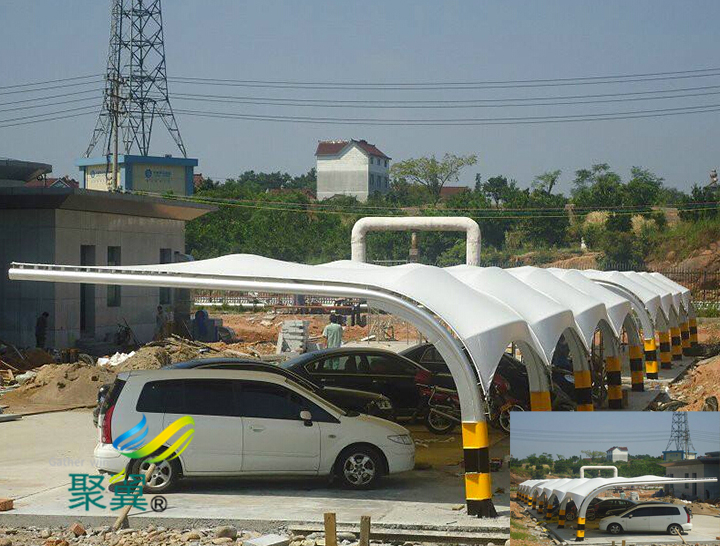 膜結構車棚防銹處理|膜結構公司工程案列