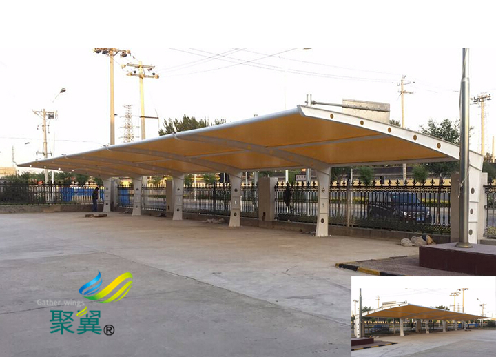 膜結構車棚PVDF膜材|膜結構車棚建筑資材