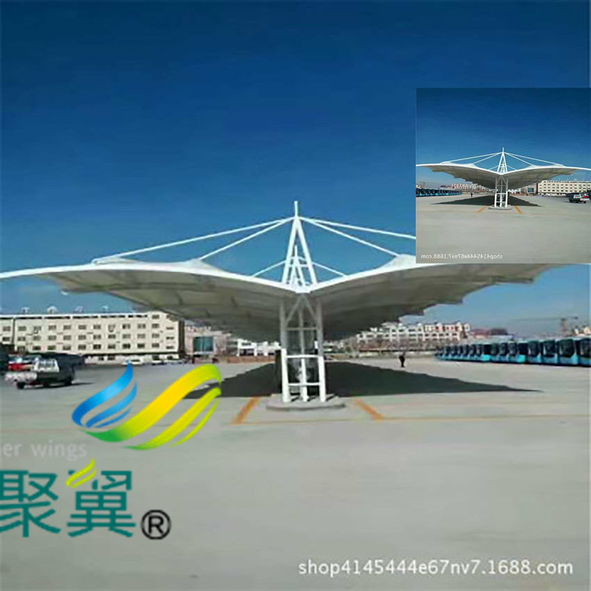 聚翼膜結構車棚優勢|膜結構停車棚特點