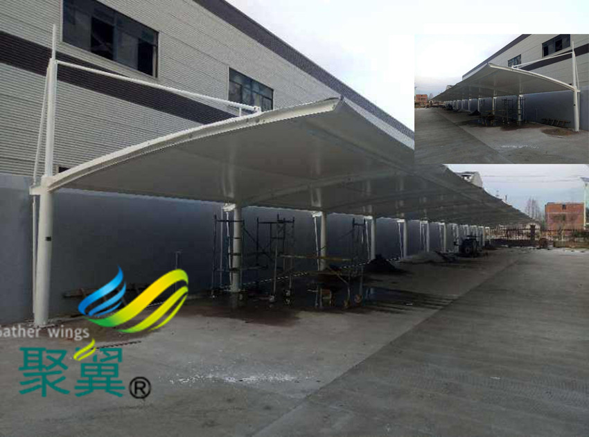  膜結構車棚應該安裝|汽車停車棚結構設計