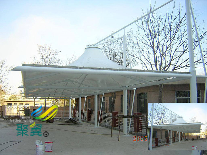 膜結構車棚建筑環境特征|多新型膜材