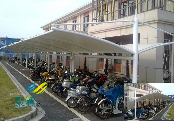 膜結構停車棚裁剪制作方法常用材料|透光性好