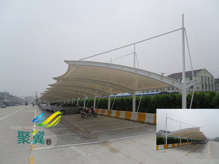 膜結構風景棚泊車棚|膜結構車棚綠色環保